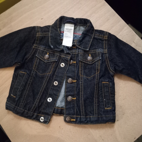 NWOT 6m OshKosh B'gosh Dark Blue Denim Jacket - Picture 1 of 6